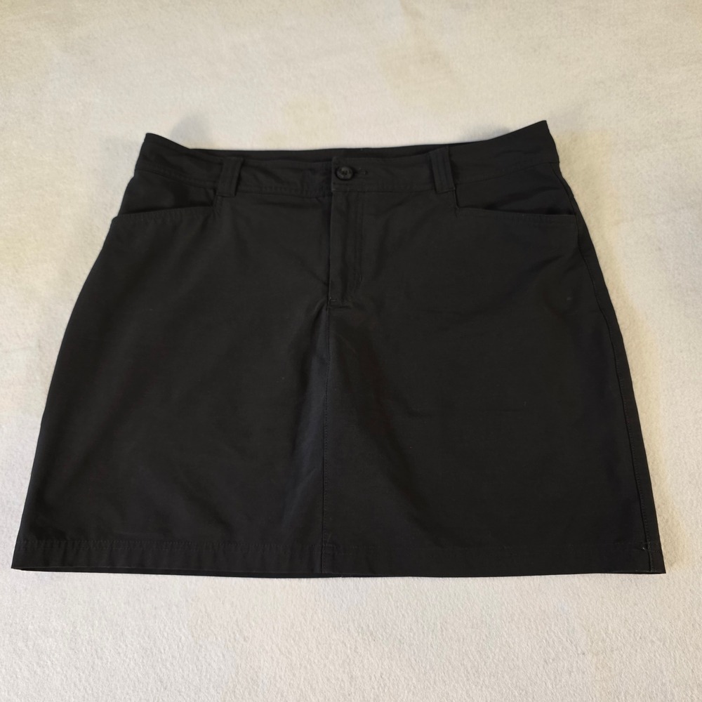 Eddie Bauer Black Skort Womens 12 Active Hiking Travel Skirt PR5700 Quick Dry